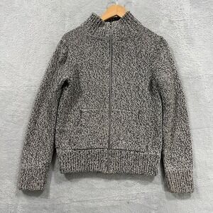 Gap Jacket Womens‎ Medium Cardigan Full Zip Fisherman Mock Neck Cottage Preppy